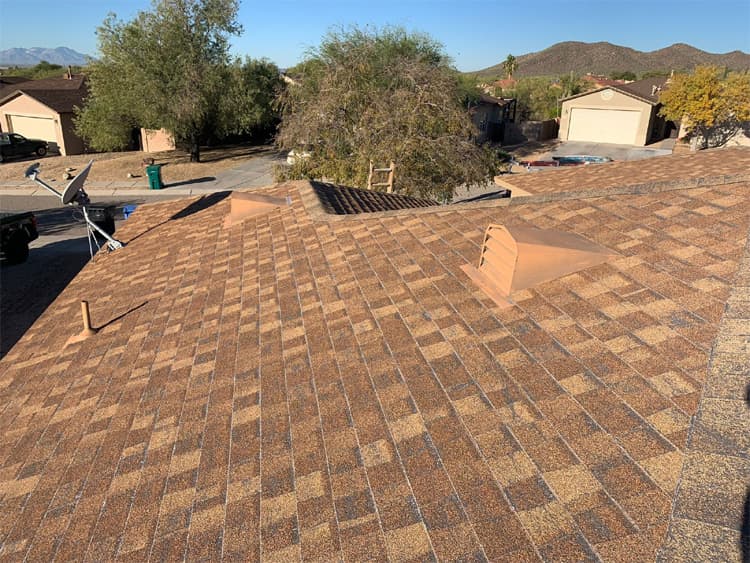 Green Valley roofing detail Universal Roofing roofing work at a Green Valley, AZ home