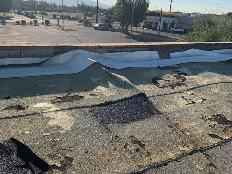 Commercial roof repair project photo Universal Roofing commercial roof repair project in Tucson