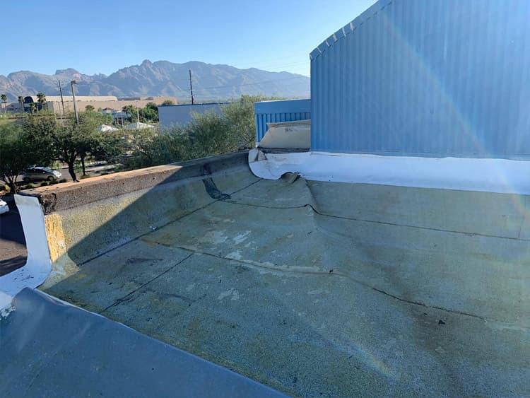 Commercial roof replacement project photo Universal Roofing commercial roof replacement project in Tucson