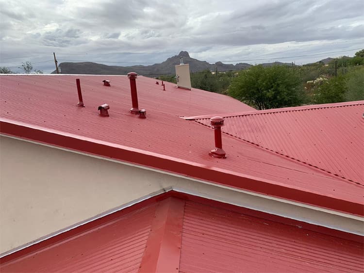 Metal roof installation project photo Universal Roofing metal roof installation project in Tucson