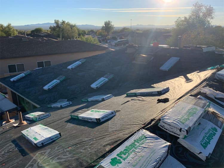 Shingle roof installation project photo Universal Roofing shingle roof installation project in Tucson